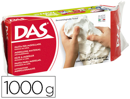 1Kg. pasta Das para modelar color blanco